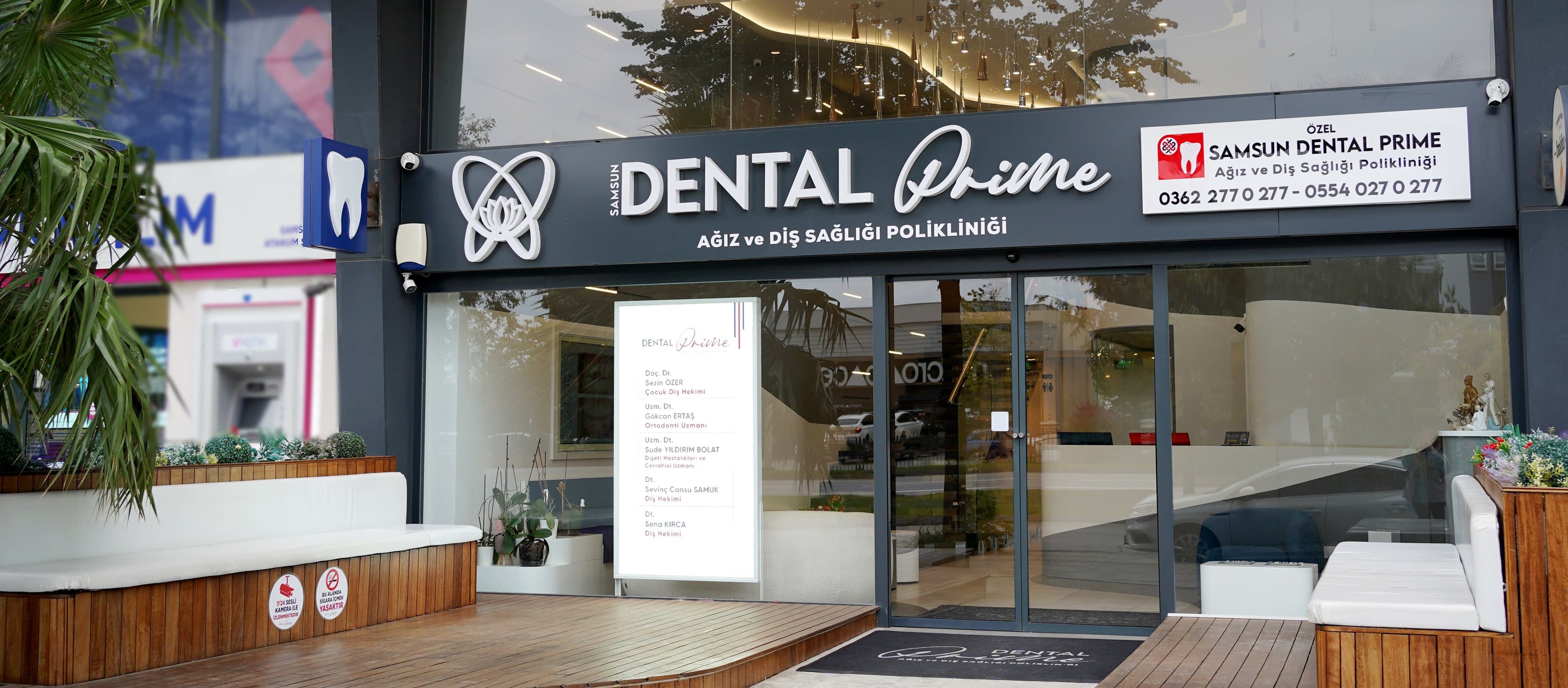 Dental Prime kliniğinin Atakum’daki girişi